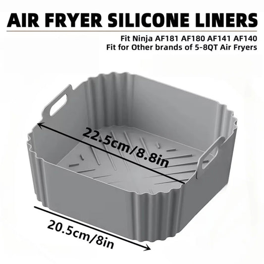 Non-Stick Air Fryer Silicone Liners (Reusable)