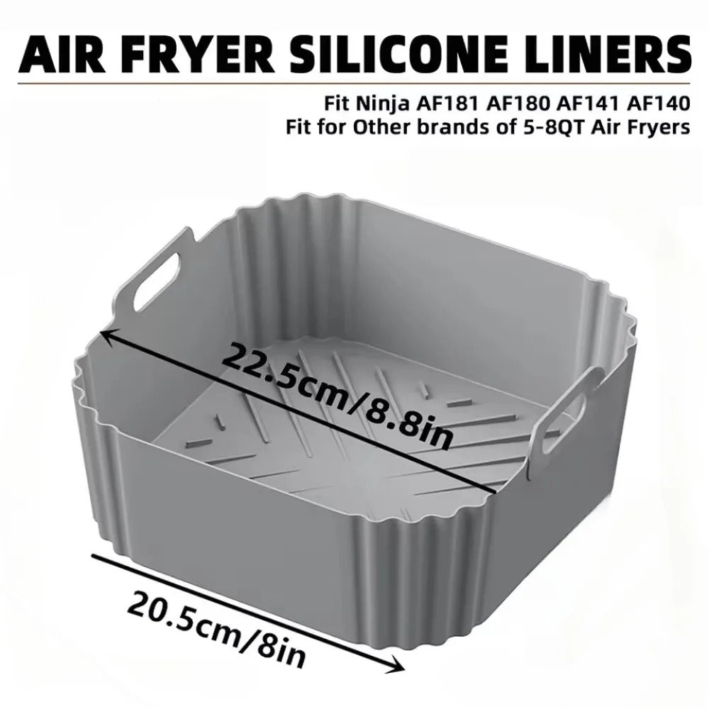 Non-Stick Air Fryer Silicone Liners (Reusable)