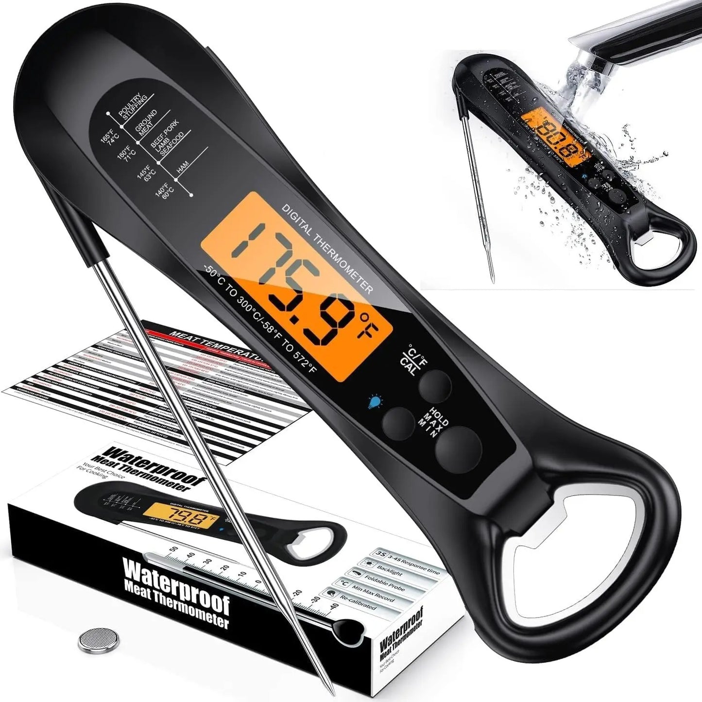 Instant-Read Digital Kitchen Thermometer